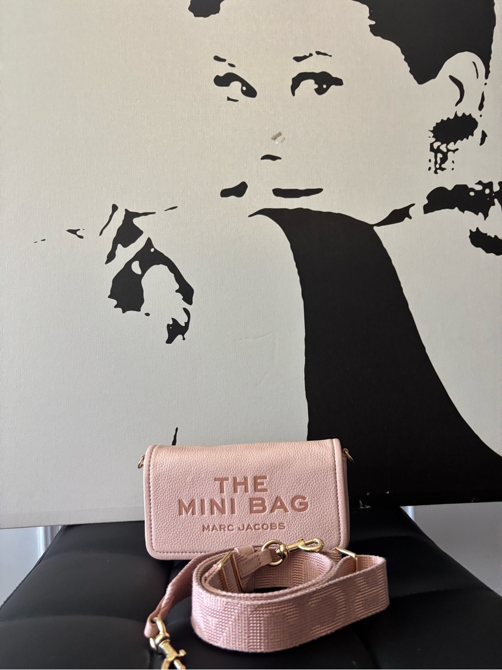 Marc Jacobs The Mini Bag in Blush pink with gold hardware